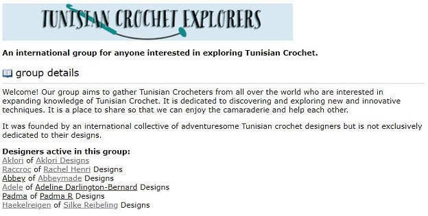 Ravelry group Tunisian crochet explorers