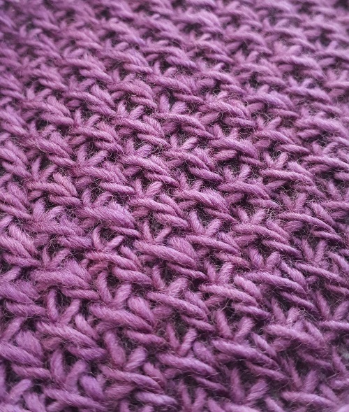 Tunisian crochet stitch definition with Branwen 4-Ply Triskelion Yarn