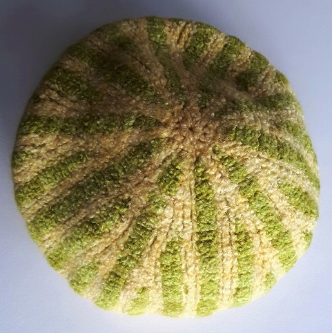 Felting Tunisian crochet beanie