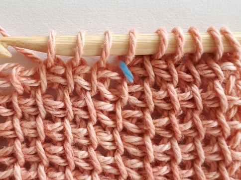 Short forward pass - Don't mind the gap, simply pick up loops in stitches from previous row.