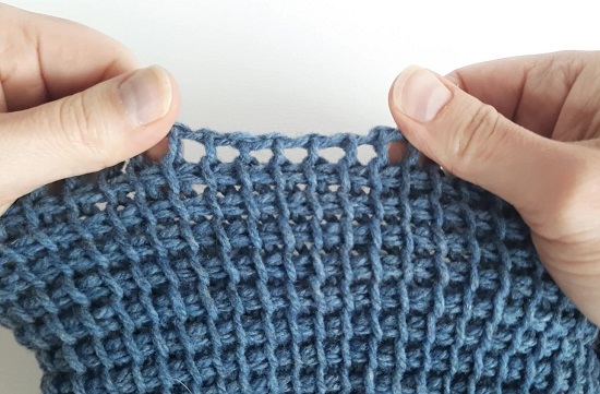 Your work ends with a return pass, no "bind off" row