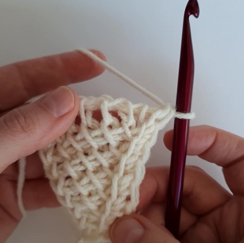 Reverse yarn over to the right